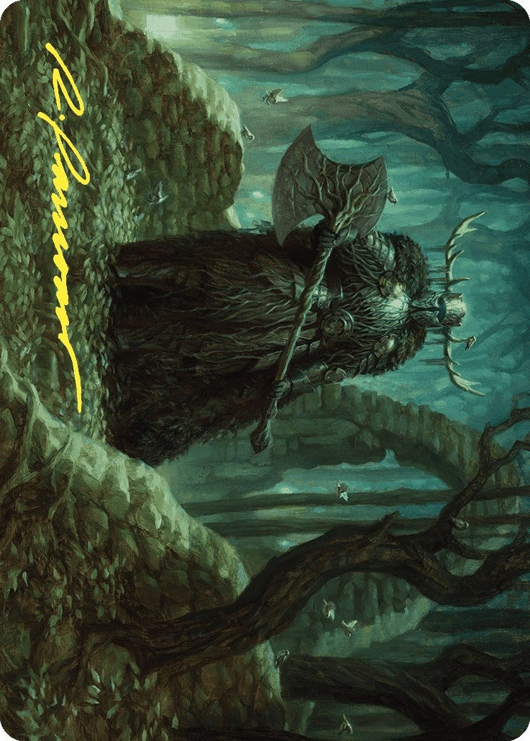 Image for Mosswood Dreadknight Art Card (Gold-Stamped Signature) (40) [Wilds of Eldraine] - Magic: The Gathering