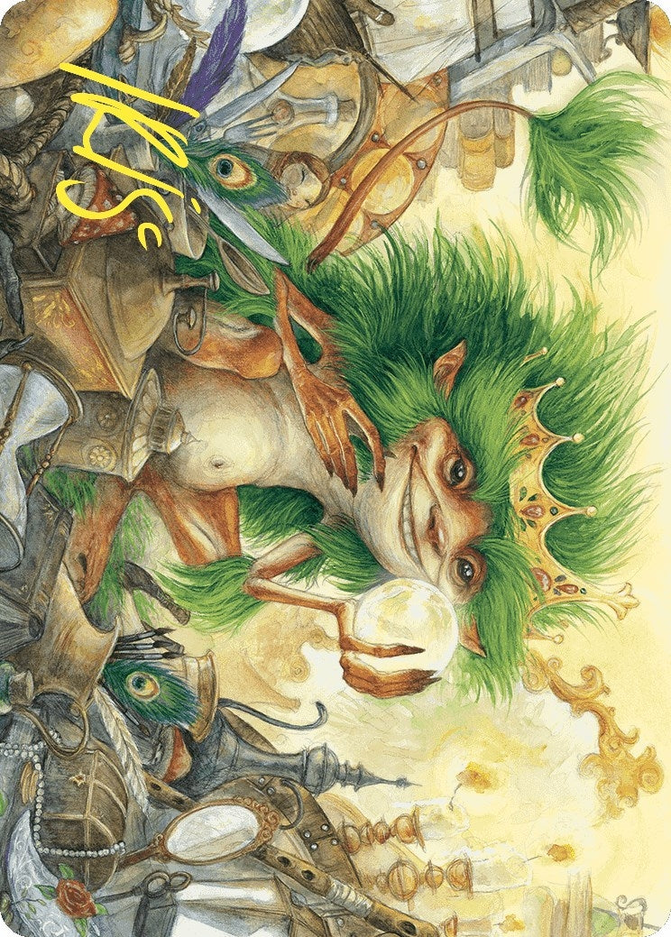 Image for Knickknack Ouphe Art Card (Gold-Stamped Signature) (50) [Wilds of Eldraine] - Magic: The Gathering
