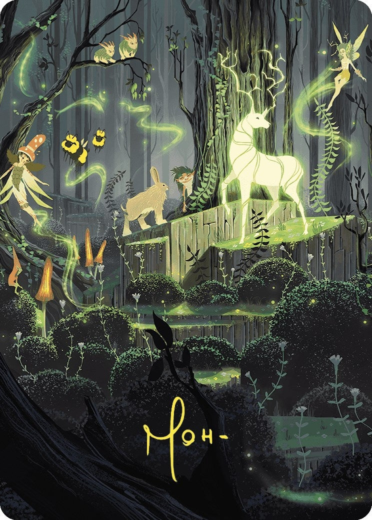 Image for Primal Vigor Art Card (Gold-Stamped Signature) (74) [Wilds of Eldraine] - Magic: The Gathering