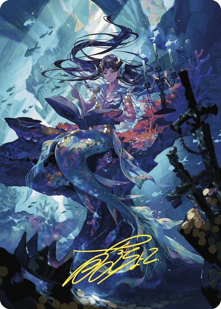 Image for Rhystic Study Art Card (Gold-Stamped Signature) (79) [Wilds of Eldraine] - Magic: The Gathering