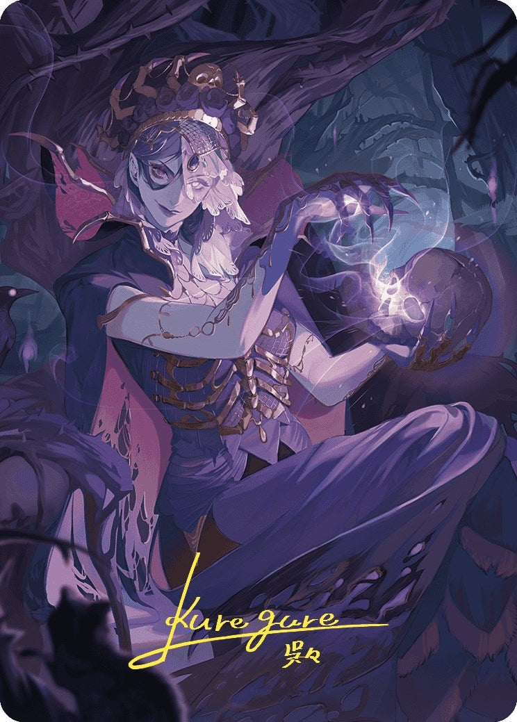 Image for Necropotence Art Card (Gold-Stamped Signature) (80) [Wilds of Eldraine] - Magic: The Gathering