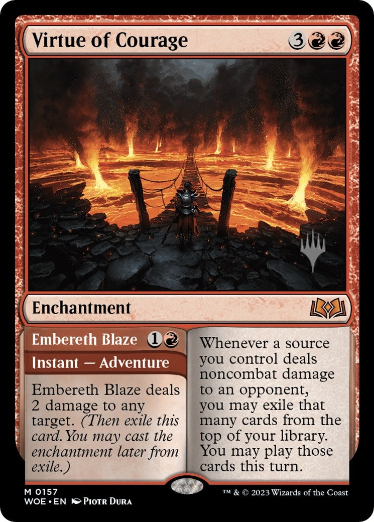 Virtue of Courage (157) [Promo Pack: Wilds of Eldraine]