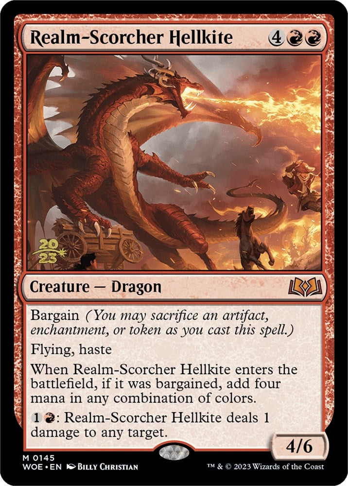 Image for Realm-Scorcher Hellkite (145) [Prerelease Cards] - Magic: The Gathering
