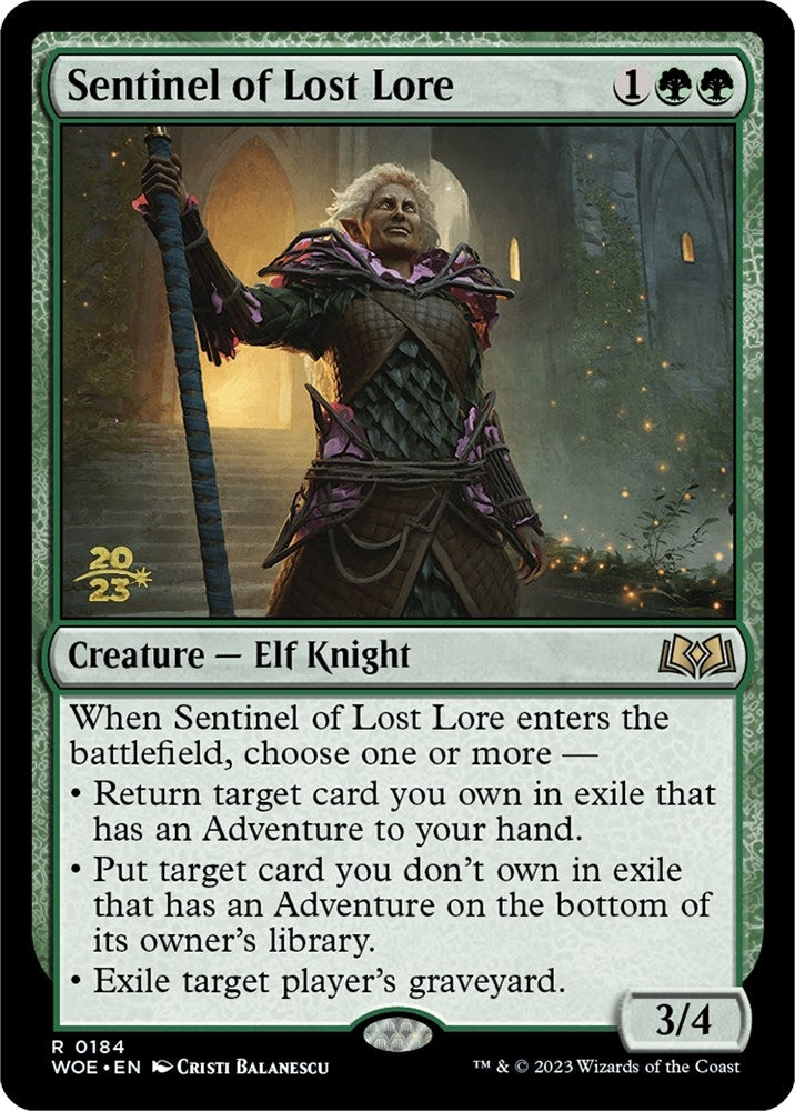 Image for Sentinel of Lost Lore (184) [Prerelease Cards] - Magic: The Gathering