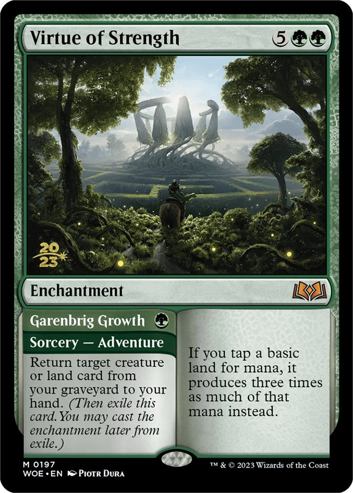 Image for Virtue of Strength (197) [Prerelease Cards] - Magic: The Gathering