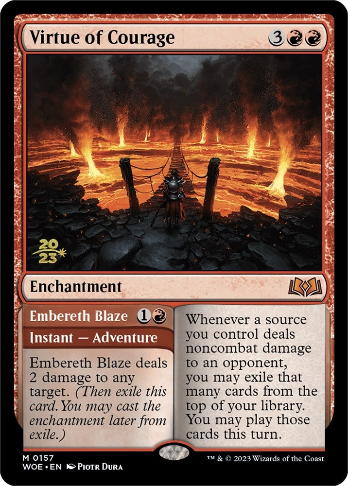 Image for Virtue of Courage (157) [Prerelease Cards] - Magic: The Gathering