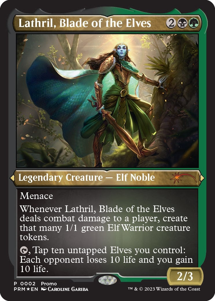 Image for Lathril, Blade of the Elves (Foil Etched) (2) [Media Promos] - Magic: The Gathering