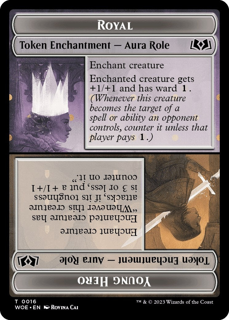 Image for Royal Role / Young Hero Role Token (16) [Wilds of Eldraine] - Magic: The Gathering