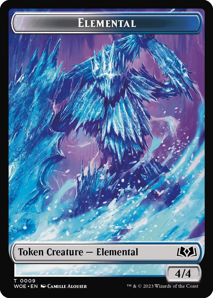 Image for Elemental // Food (0012) Double-Sided Token (9 // 12) [Wilds of Eldraine] - Magic: The Gathering
