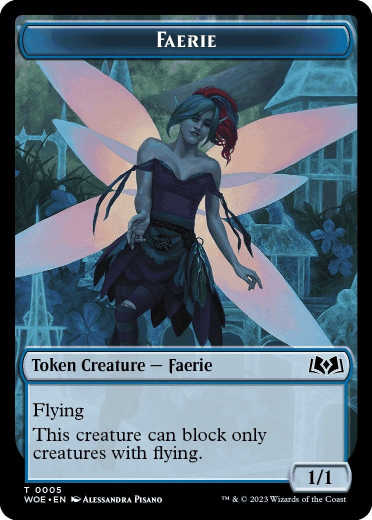 Image for Faerie // Food (0013) Double-Sided Token (5 // 13) [Wilds of Eldraine] - Magic: The Gathering