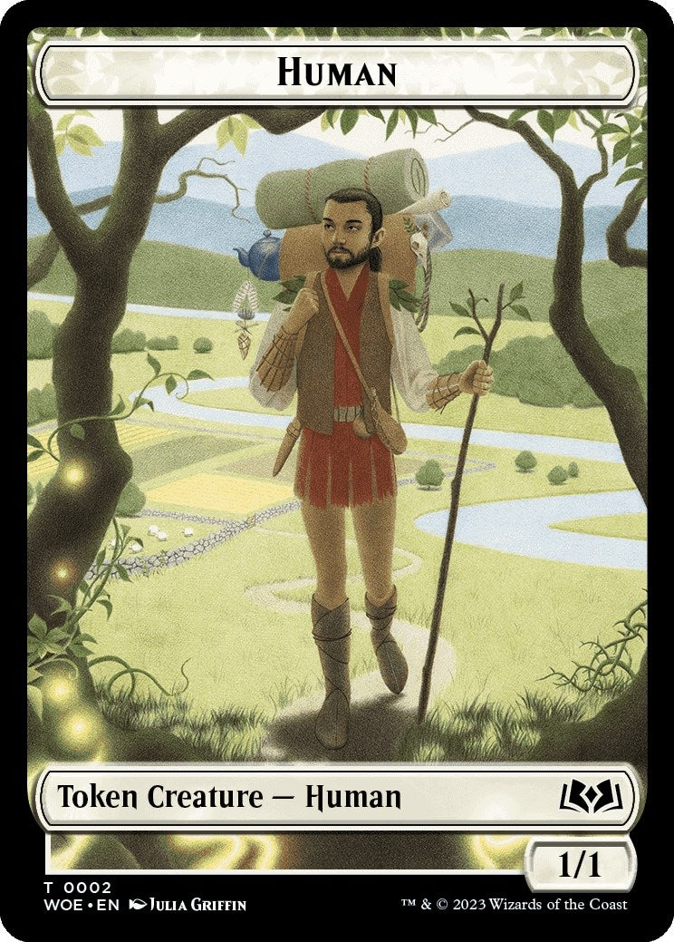 Image for Human // Food (0012) Double-Sided Token (2 // 12) [Wilds of Eldraine] - Magic: The Gathering