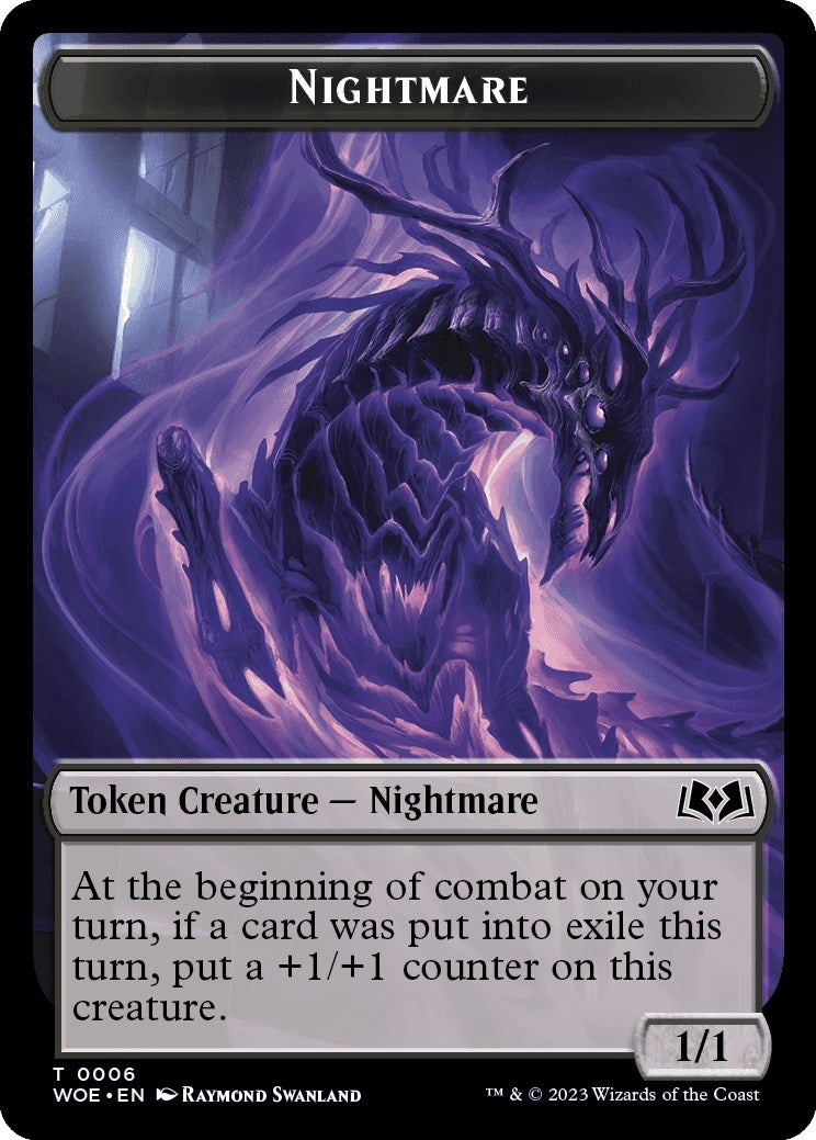 Image for Nightmare // Food (0012) Double-Sided Token (6 // 12) [Wilds of Eldraine] - Magic: The Gathering