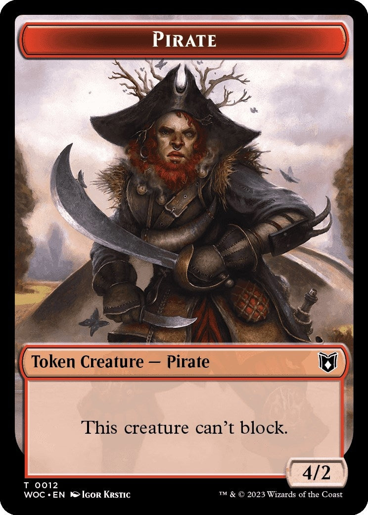 Image for Pirate // Pegasus Double-Sided Token (12 // 9) [Wilds of Eldraine] - Magic: The Gathering