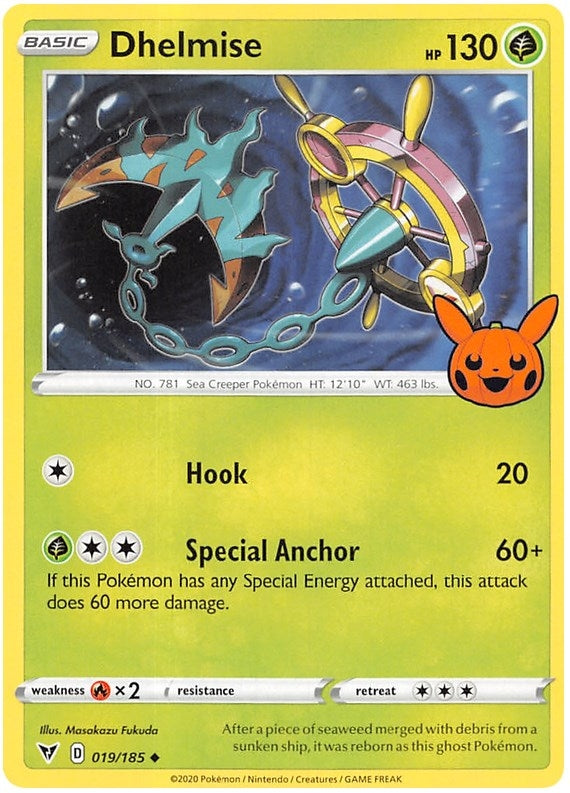 Dhelmise (019/185) [Trick or Trade BOOster Bundle 2023]