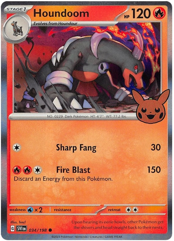 Image for Houndoom (034/198) [Trick or Trade BOOster Bundle 2023] - Pokemon
