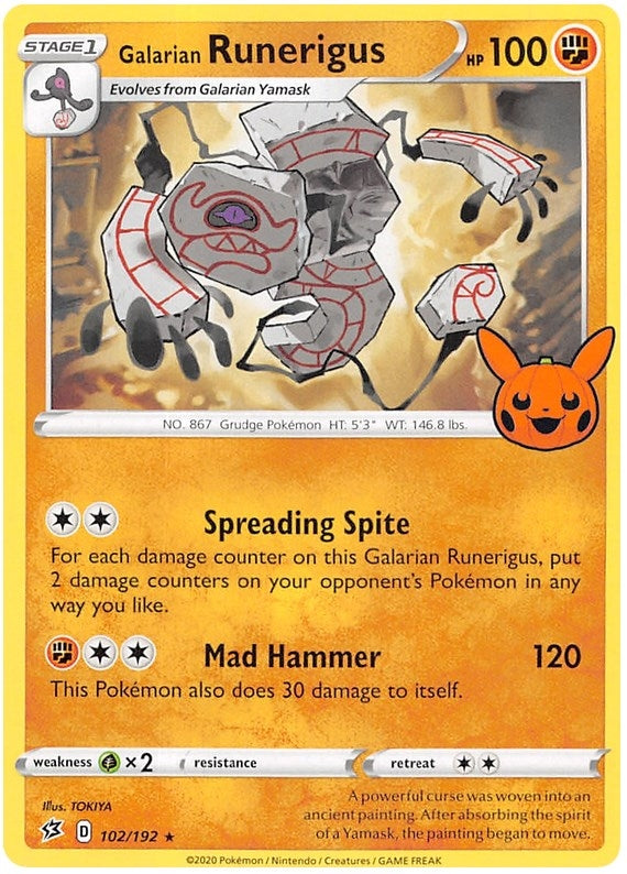 Image for Galarian Runerigus (102/192) [Trick or Trade BOOster Bundle 2023] - Pokemon