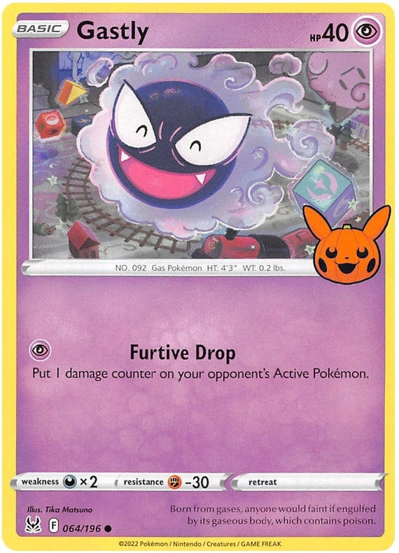 Image for Gastly (064/196) [Trick or Trade BOOster Bundle 2023] - Pokemon