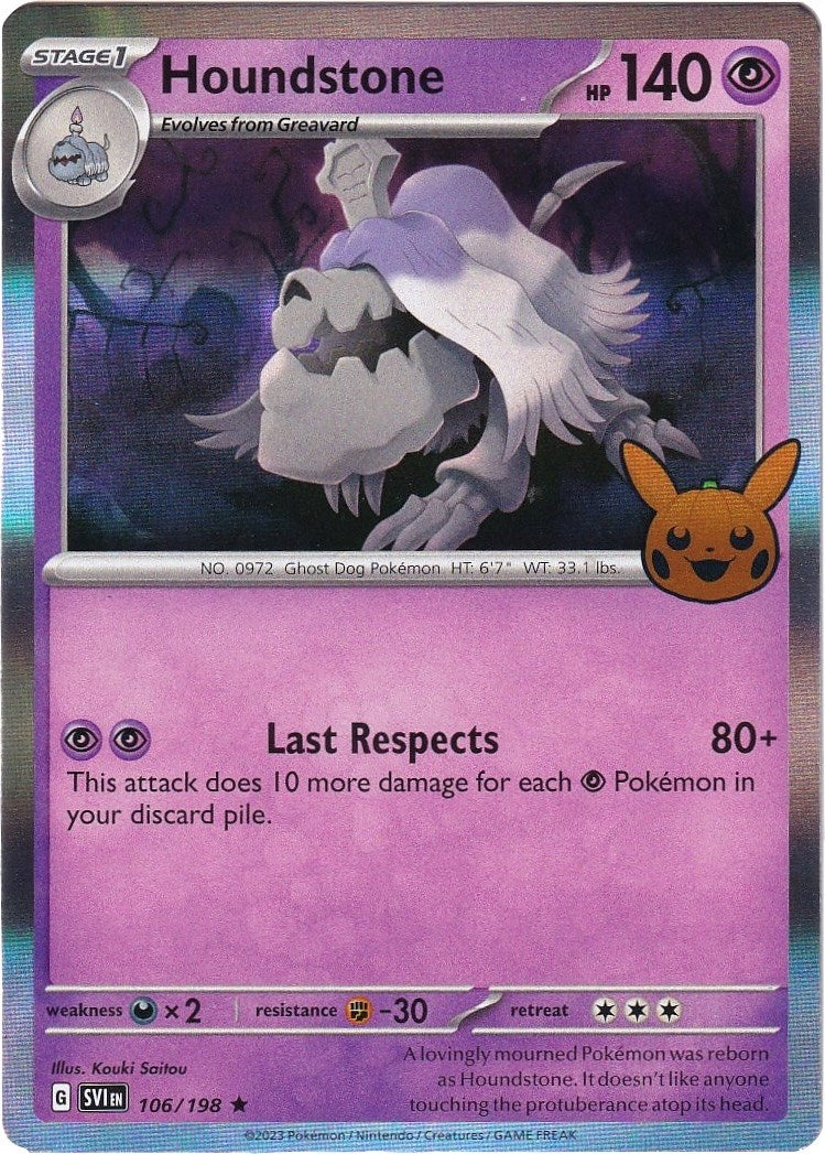 Image for Houndstone (106/198) [Trick or Trade BOOster Bundle 2023] - Pokemon