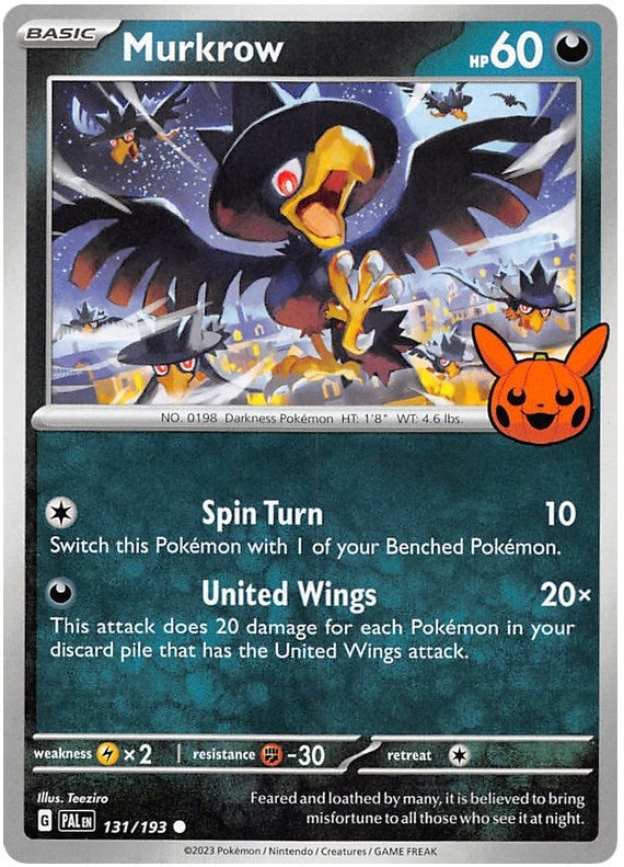 Image for Murkrow (131/193) [Trick or Trade BOOster Bundle 2023] - Pokemon