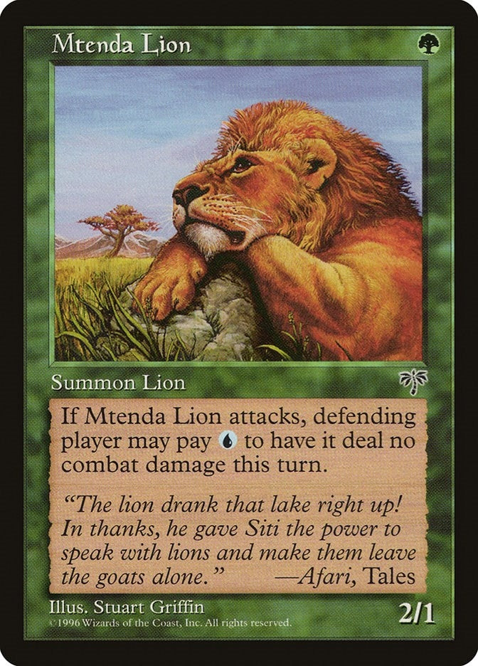 Image for Mtenda Lion [Mirage] - Magic: The Gathering