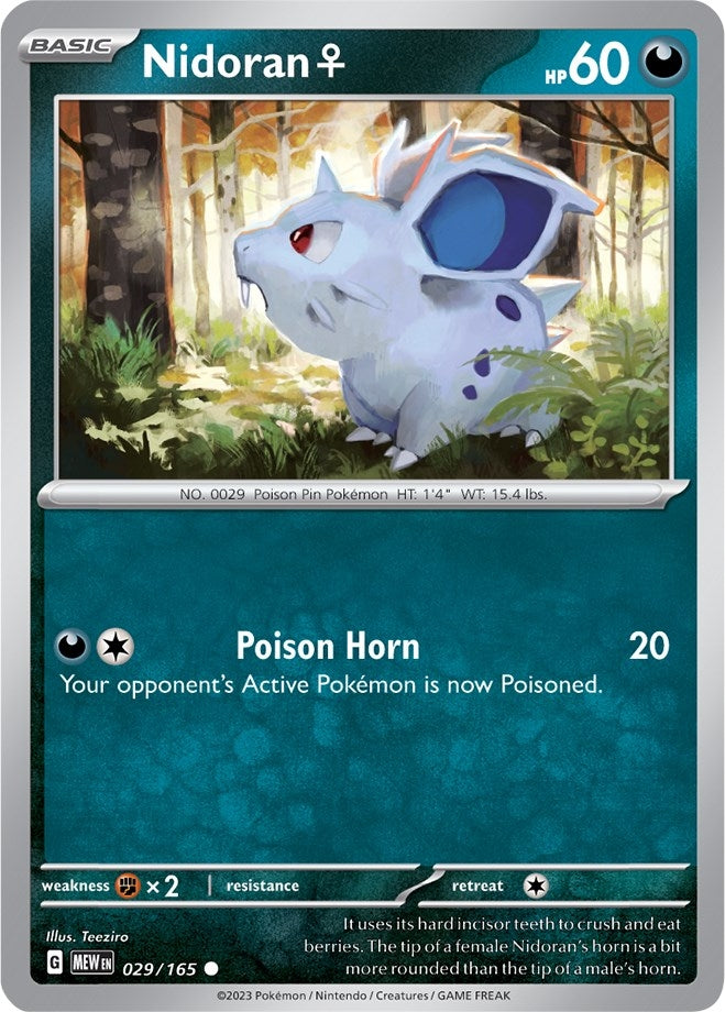 Image for Nidoran F (029/165) [SV: Scarlet & Violet 151] - Pokemon