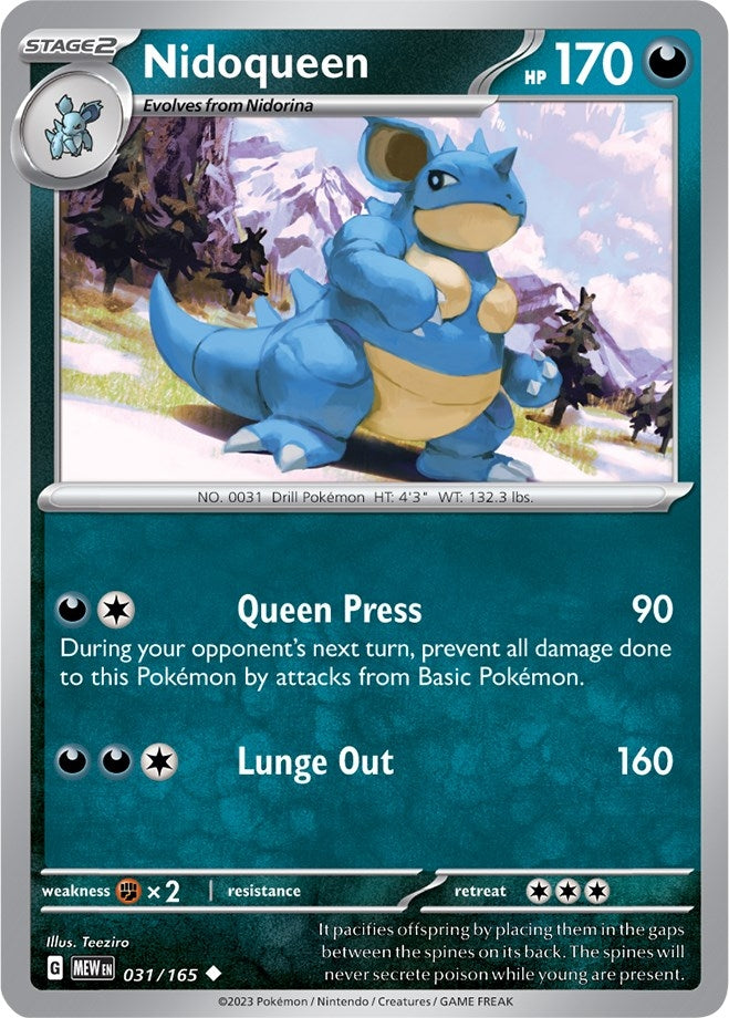 Image for Nidoqueen (031/165) [SV: Scarlet & Violet 151] - Pokemon