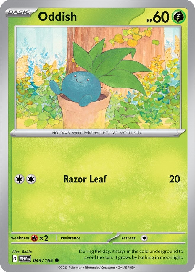 Image for Oddish (043/165) [SV: Scarlet & Violet 151] - Pokemon