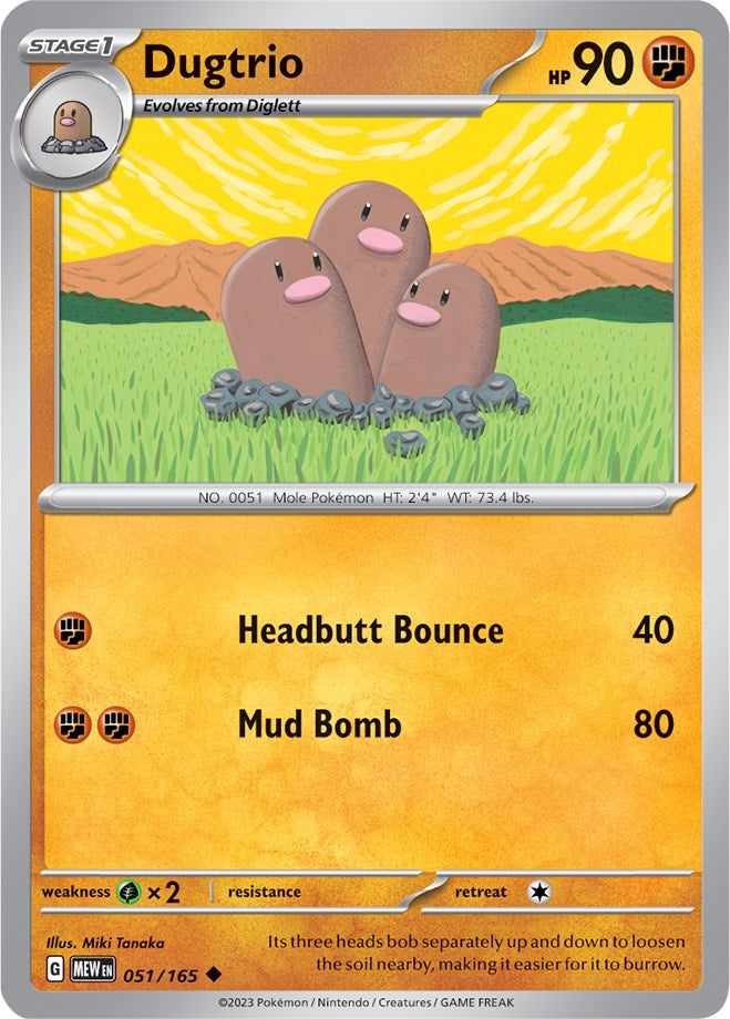 Image for Dugtrio (051/165) [SV: Scarlet & Violet 151] - Pokemon