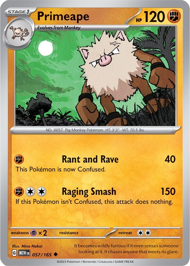 Image for Primeape (057/165) [SV: Scarlet & Violet 151] - Pokemon