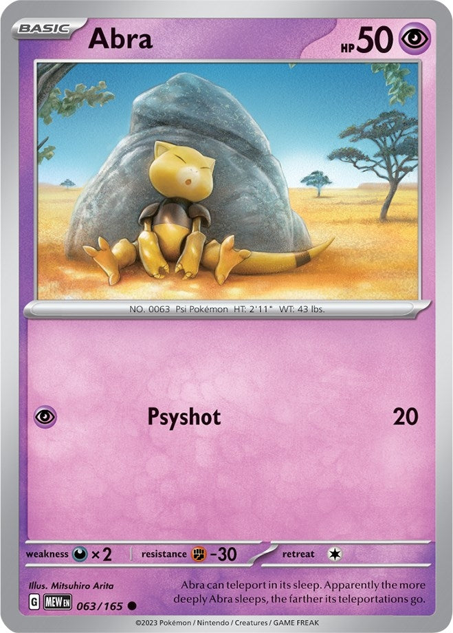 Image for Abra (063/165) [SV: Scarlet & Violet 151] - Pokemon