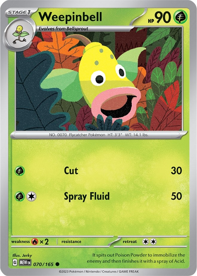 Image for Weepinbell (070/165) [SV: Scarlet & Violet 151] - Pokemon