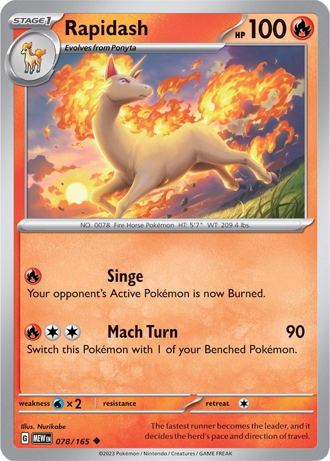 Image for Rapidash (078/165) [SV: Scarlet & Violet 151] - Pokemon