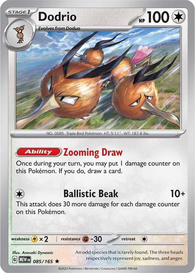 Image for Dodrio (085/165) [SV: Scarlet & Violet 151] - Pokemon