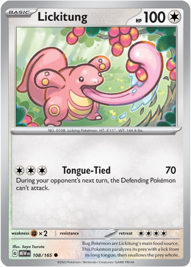 Image for Lickitung (108/165) [SV: Scarlet & Violet 151] - Pokemon