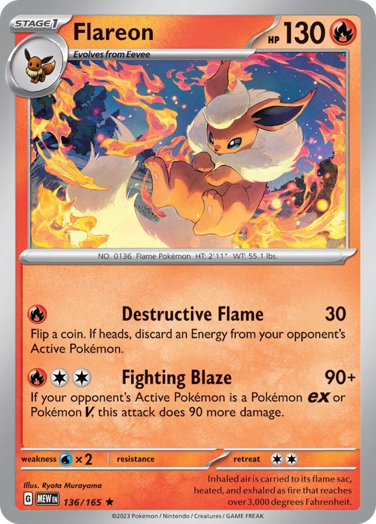 Image for Flareon (136/165) [SV: Scarlet & Violet 151] - Pokemon