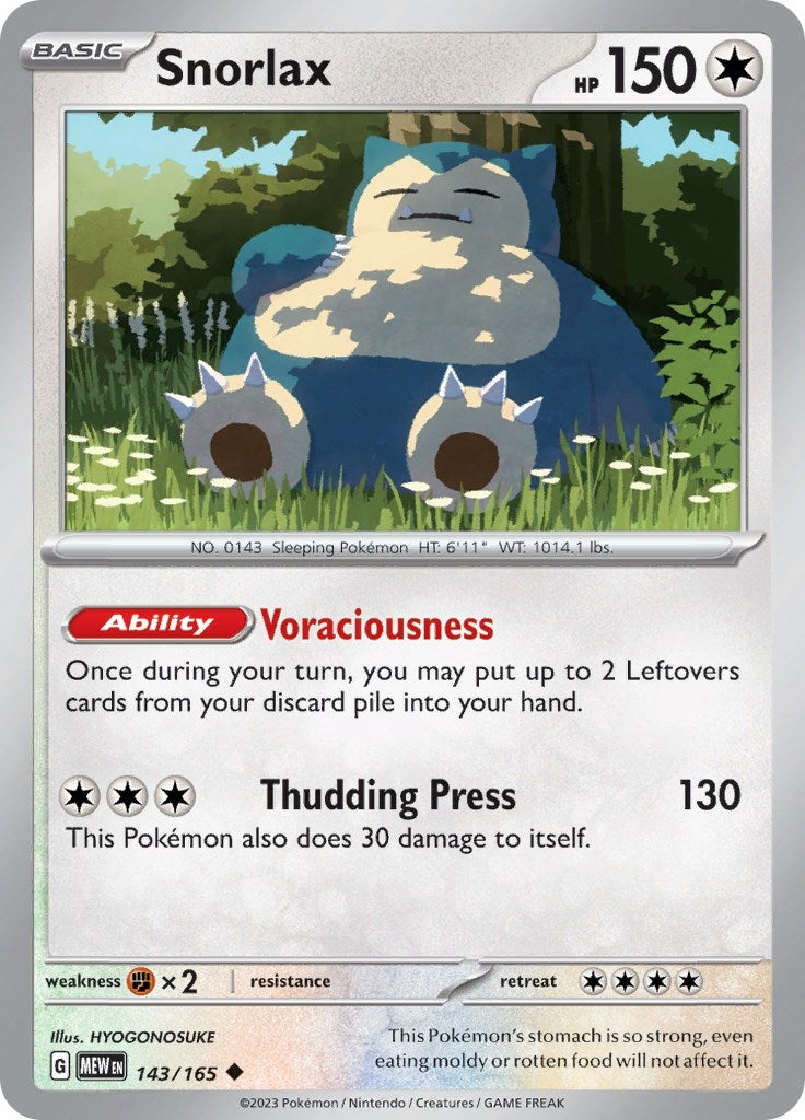 Image for Snorlax (143/165) [SV: Scarlet & Violet 151] - Pokemon