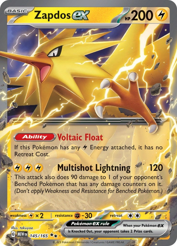 Image for Zapdos ex (145/165) [SV: Scarlet & Violet 151] - Pokemon