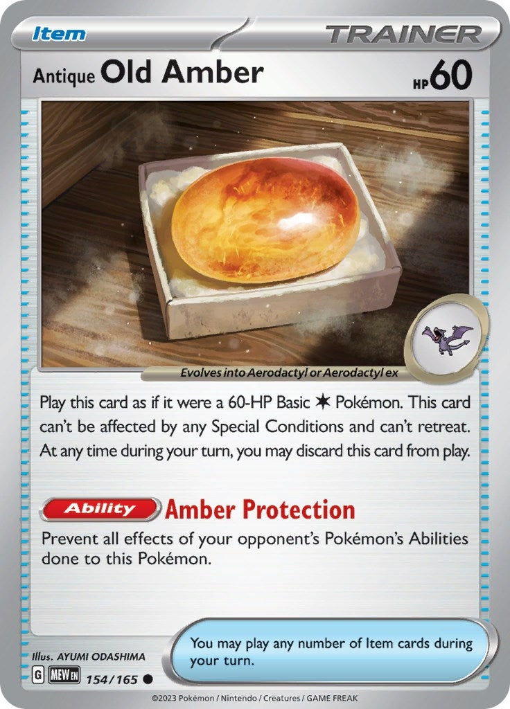 Image for Antique Old Amber (154/165) [SV: Scarlet & Violet 151] - Pokemon
