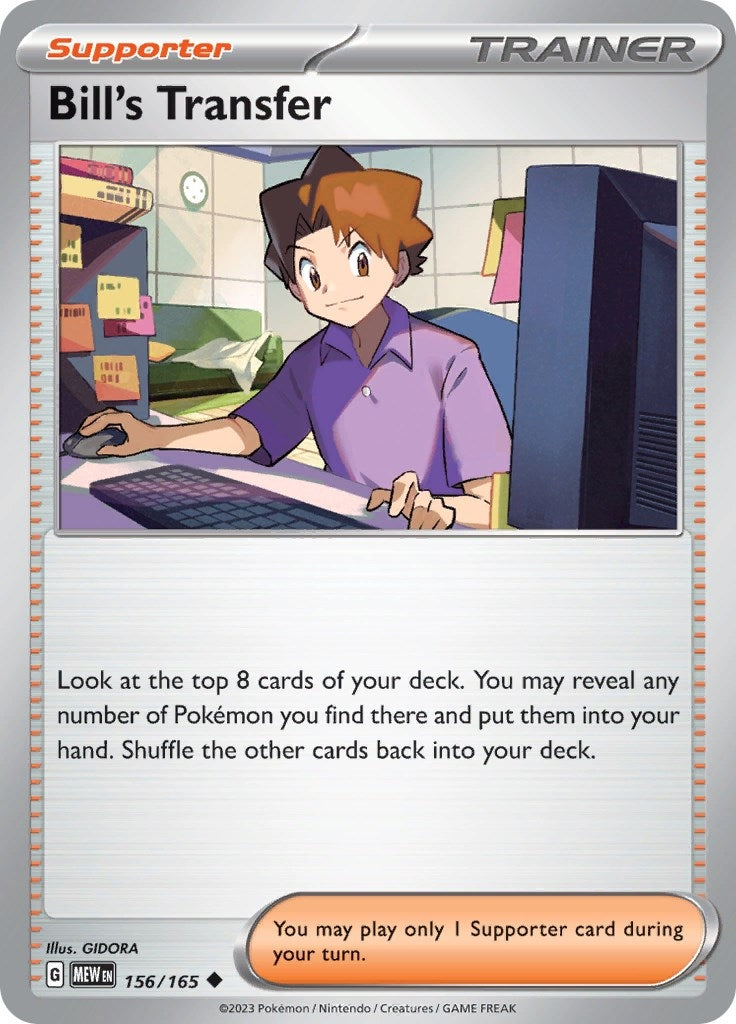 Image for Bill's Transfer (156/165) [SV: Scarlet & Violet 151] - Pokemon