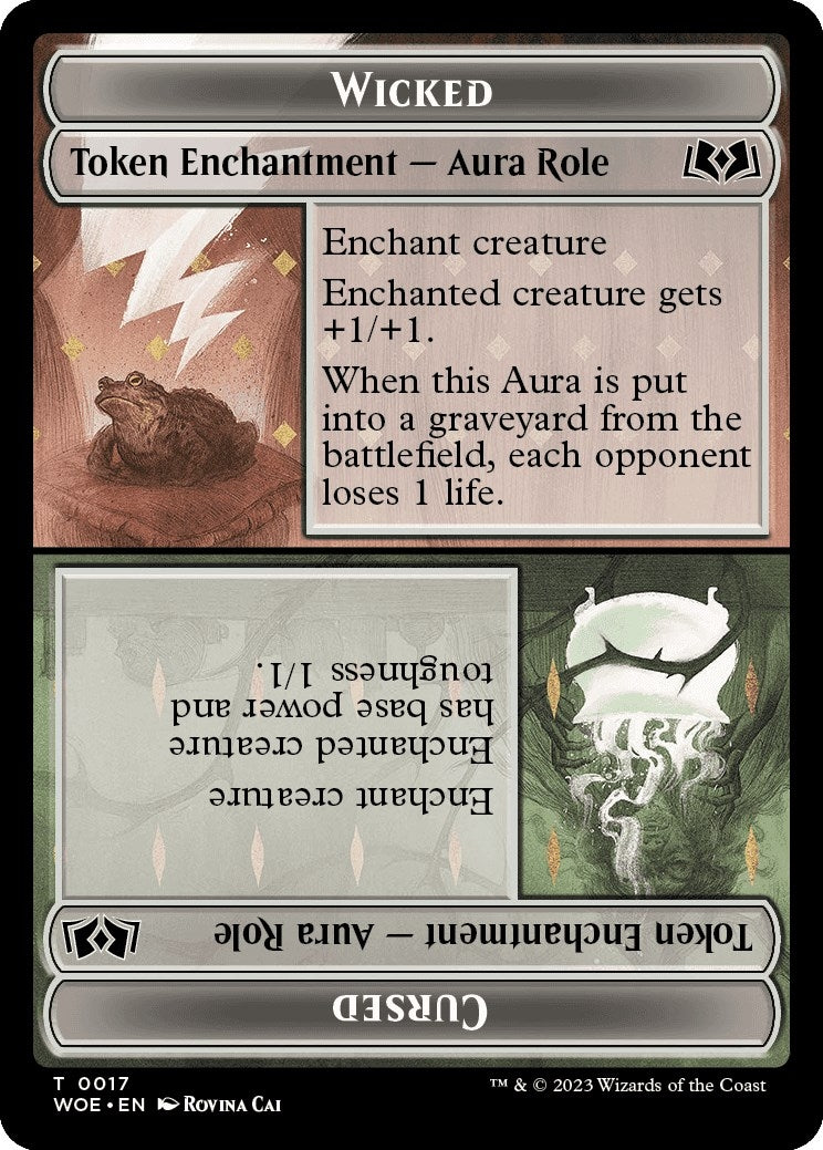 Image for Wicked Role / Cursed Role // Emblem - On An Adventure Double-Sided Token (17 // 18) [Wilds of Eldraine] - Magic: The Gathering