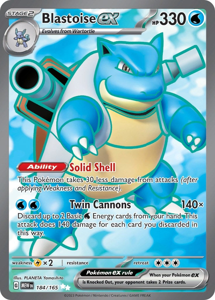 Image for Blastoise ex (184/165) [SV: Scarlet & Violet 151] - Pokemon