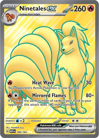 Image for Ninetales ex (186/165) [SV: Scarlet & Violet 151] - Pokemon