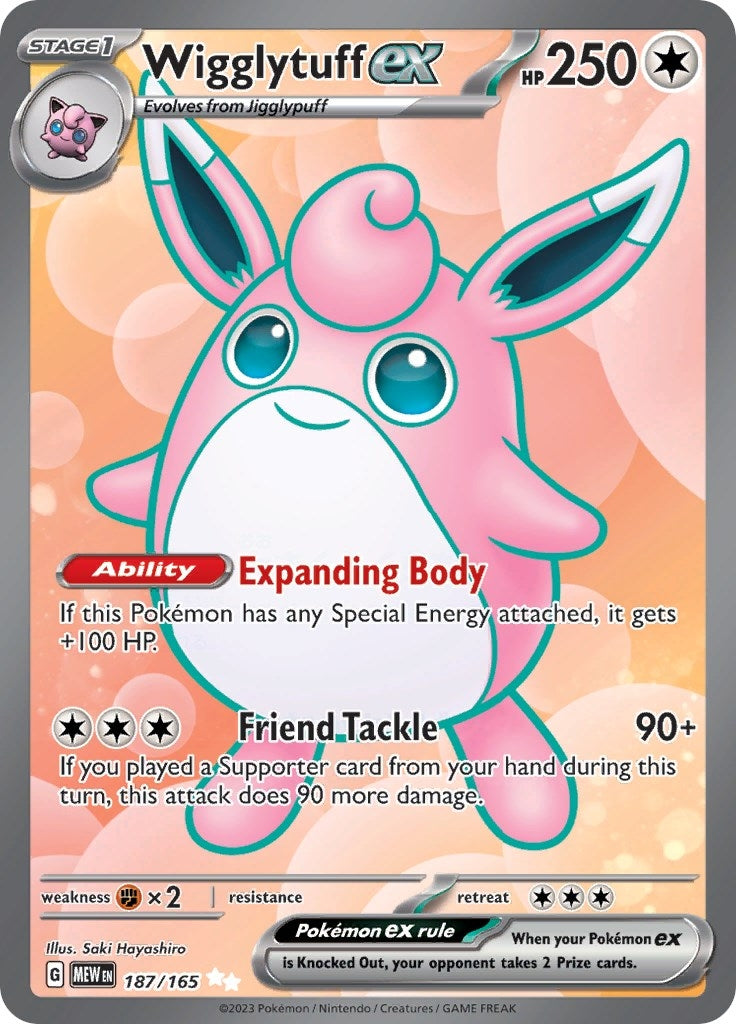 Image for Wigglytuff ex (187/165) [SV: Scarlet & Violet 151] - Pokemon