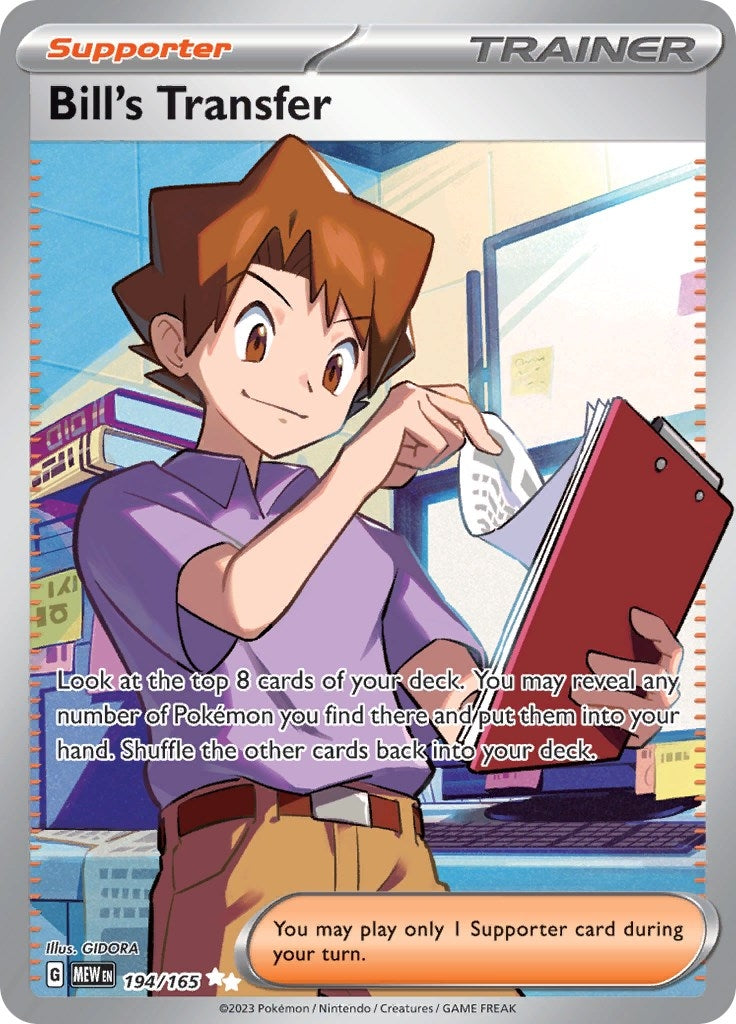 Image for Bill's Transfer (194/165) [SV: Scarlet & Violet 151] - Pokemon