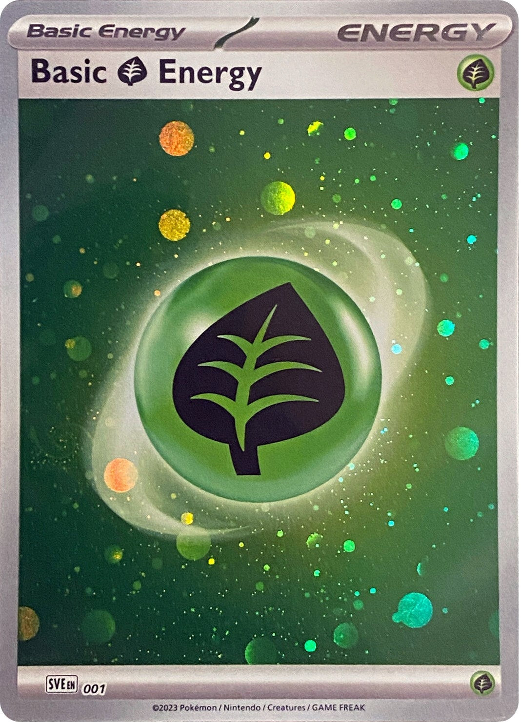 Image for Basic Grass Energy (Cosmos Holo) (001) [SVE: Scarlet & Violet Energies] - Pokemon