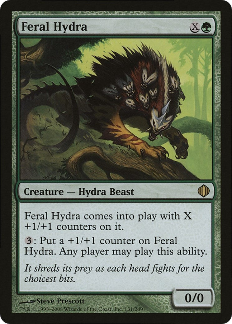 Image for Feral Hydra (Magic Player Rewards 2009) (131) [Oversize Cards] - Magic: The Gathering