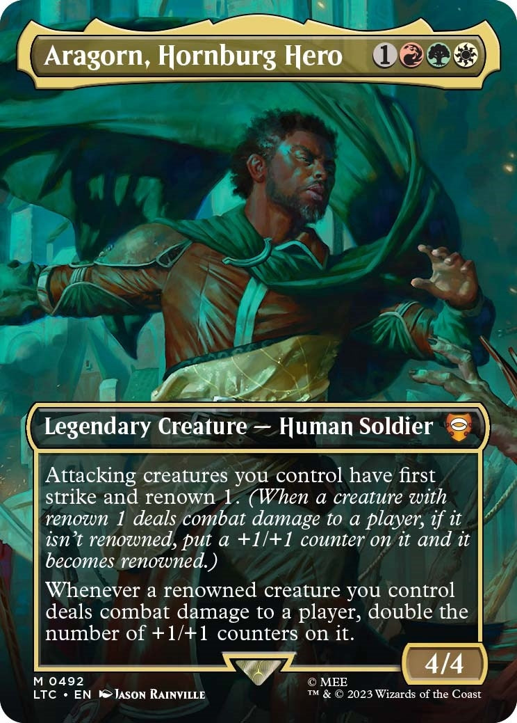 Image for Aragorn, Hornburg Hero (Borderless) (492) [The Lord of the Rings: Tales of Middle-earth] - Magic: The Gathering