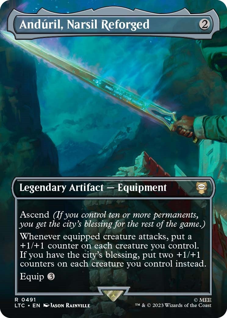 Image for Anduril, Narsil Reforged (Borderless) (491) [The Lord of the Rings: Tales of Middle-earth] - Magic: The Gathering