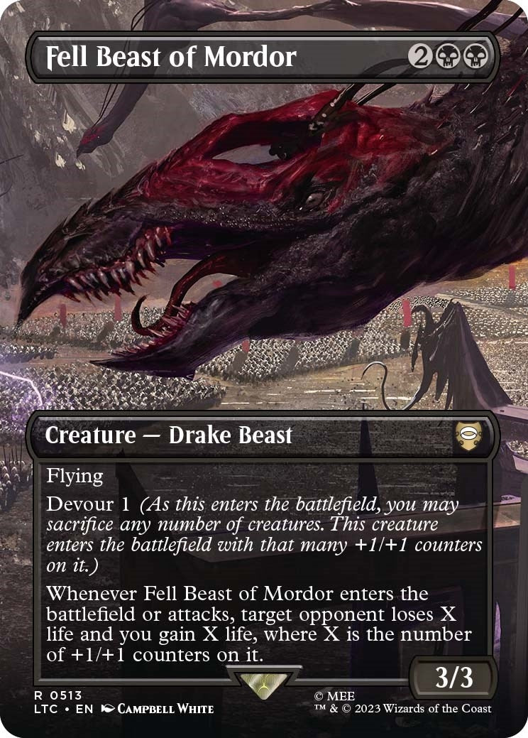 Image for Fell Beast of Mordor (Borderless) (513) [The Lord of the Rings: Tales of Middle-earth] - Magic: The Gathering