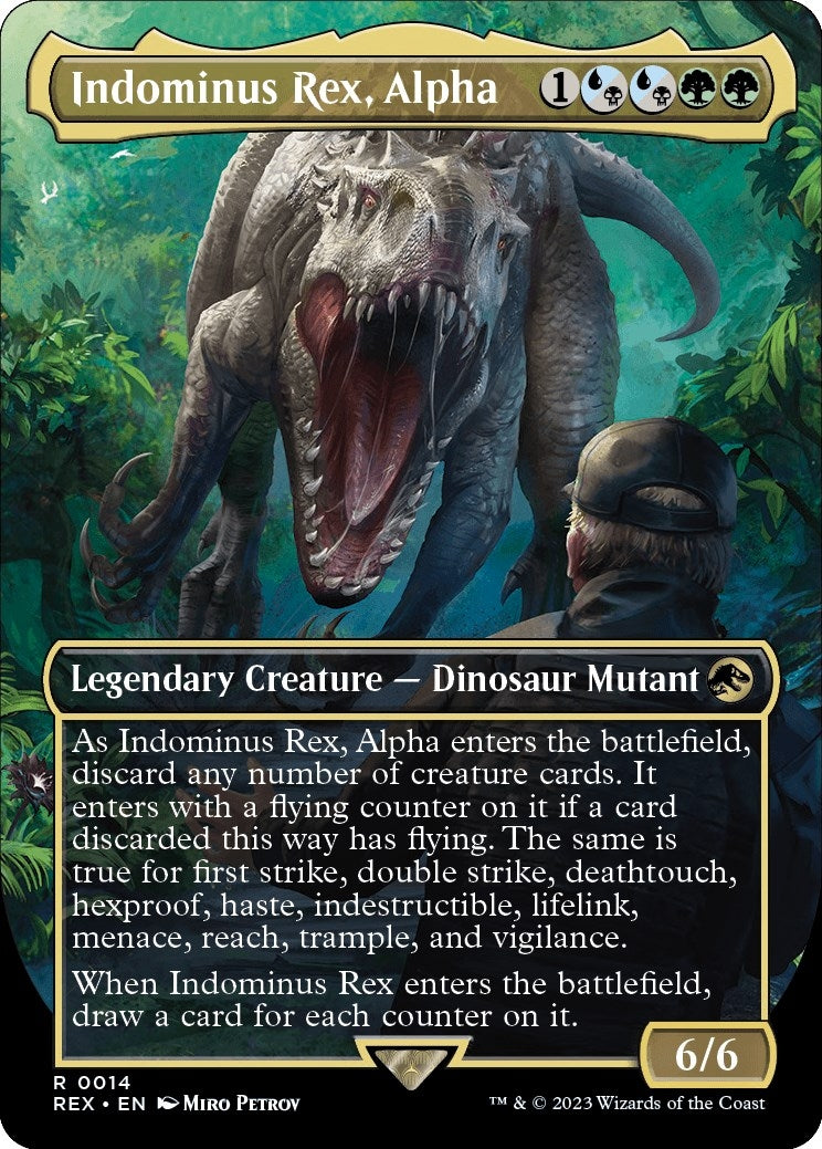 Image for Indominus Rex, Alpha (Borderless) (14) [Universes Beyond: Jurassic World Collection] - Magic: The Gathering